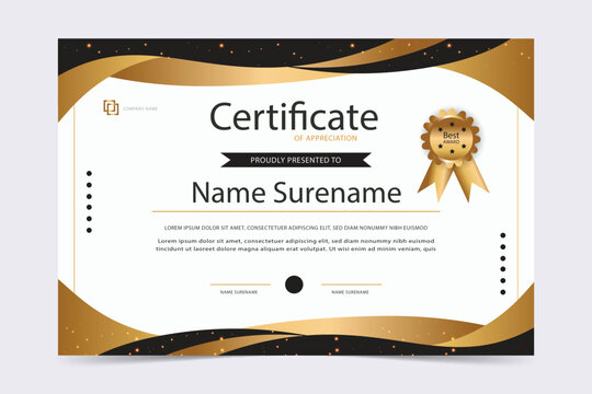 Modern employee of the month certificate