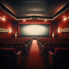  A empty movie theater ultra realistic 

