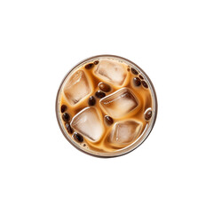 Iced coffee isolated on transparent background Remove png, Clipping Path