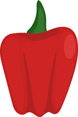 red bell pepper isolated on white