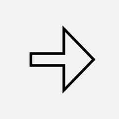 Right Arrow Button. Direction Icon. Guidance  Symbol. Recommended Route - Vector. 