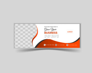 corporate busness facebook cover design template. - obrazy, fototapety, plakaty