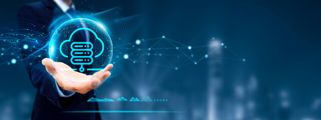 Cloud Computing Technology Internet Storage Network Concept. big data, internet of things, business processes, various storage systems