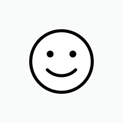 Fototapeta premium Smile Emoticon. Happy Symbol - Vector Logo Template.