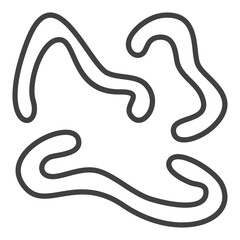 Fototapeta premium Microbes vector Microbiology concept line icon or sign