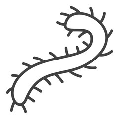 Danger Bacteria vector concept thin line icon or sign