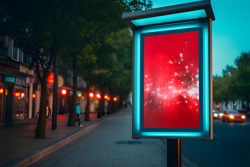  bus stop billboard mockup ai generative