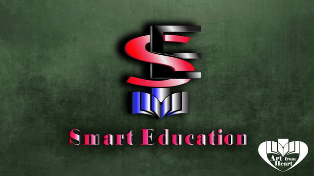 smart aducation logo and beautiful art 