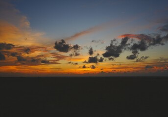 Beautiful sea and sunset seen from Kota Kinabalu