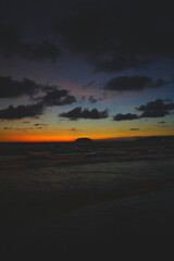 Beautiful sea and sunset seen from Kota Kinabalu