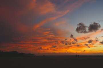Beautiful sea and sunset seen from Kota Kinabalu