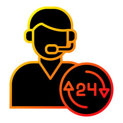 24 hours support Icon