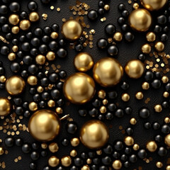 A christmas background made of gold with black as the primary color