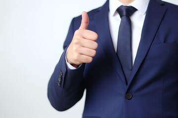 A man in a suit giving a thumbs up, created with Generative Ai