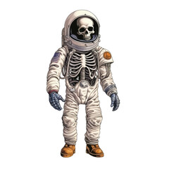 Watercolor Halloween Skeleton (AI Generated)