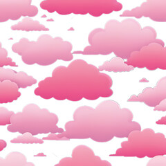 Obraz premium Pattern with pink clouds