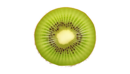 slice of kiwi isolated on transparent background cutout