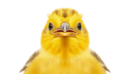 yellow bird isolated on transparent background cutout