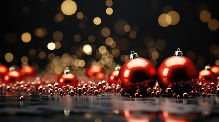 A christmas background made of red and gold with black as the primary color