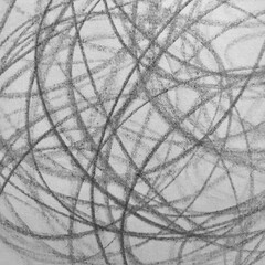 Handwritten Circles. Spiral Metallic Sketch Brush