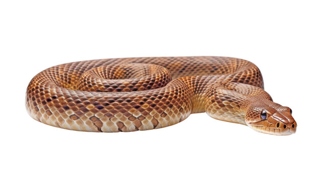 close up of a snake isolated on transparent background cutout