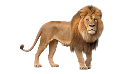 lion isolated on transparent background cutout