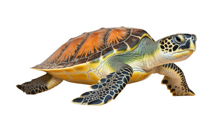 Obraz premium sea turtle isolated on transparent background cutout