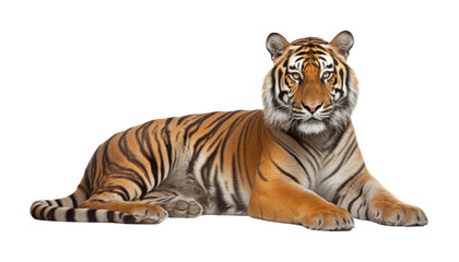 Obraz premium tiger isolated on transparent background cutout