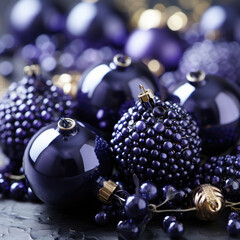 A christmas background made of violet with black as the primary color