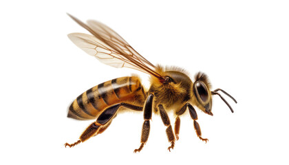 bee isolated on transparent background cutout