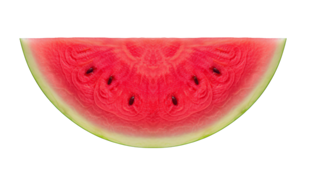slice of watermelon isolated on transparent background cutout