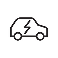 Electric Car icon. Flat style icon design illustration