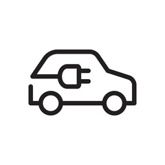 Electric Car icon. Flat style icon design illustration