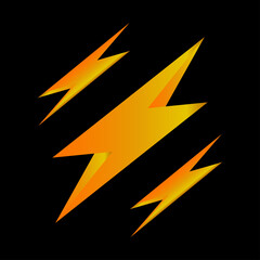 Lightning bolt. Thunderbolt  lightning strike. vector illustration.