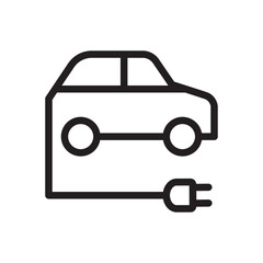 Electric Car icon. Flat style icon design illustration
