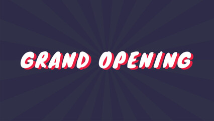 Grand opening flat design