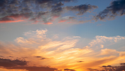 Fototapeta na wymiar Beautiful sunset sky. Nature sky backgrounds