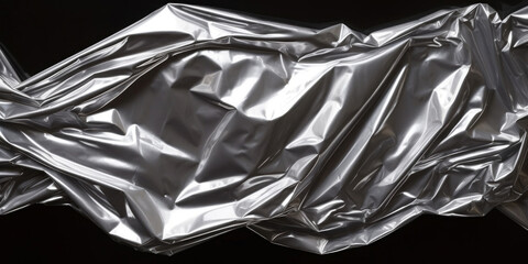 Clear dark gray plastic wrap, viewed from above