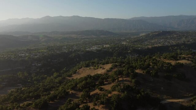 Aerial View of Ojai, Ventura County, California