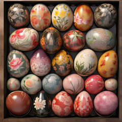 Fototapeta na wymiar Colorful Easter Egg Creations