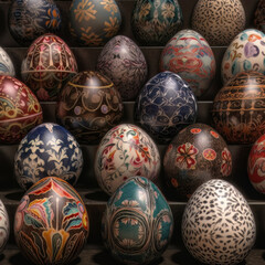 Fototapeta na wymiar Eggstravaganza: A Splash of Easter Colors