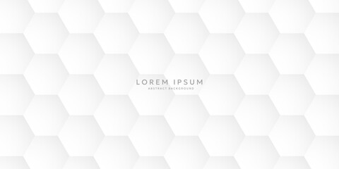 Hexagonal white abstract background for modern business work.