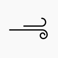 Wind Icon. Weather Symbol for Design, Presentation, Website or Apps Elements - Vector Logo Template.