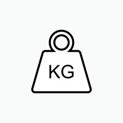 Weight Icon - Vector, Sign and Symbol for Design, Presentation, Website or Apps Elements.