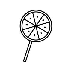 Lollipop icon vector. Candy illustration sign. Sweets symbol or logo.