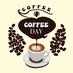 Custom vector coffee day design