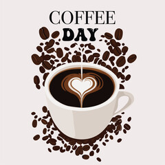 Custom vector coffee day design