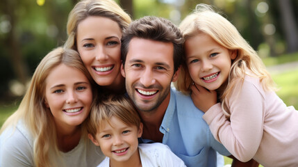 Obraz premium Happy Family in the Park
