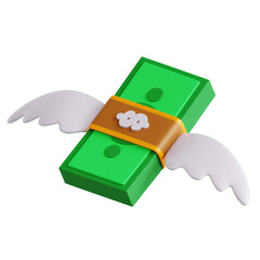 3D Flying Dollar Money