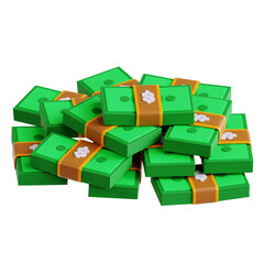 3D Heap of Dollar Cash